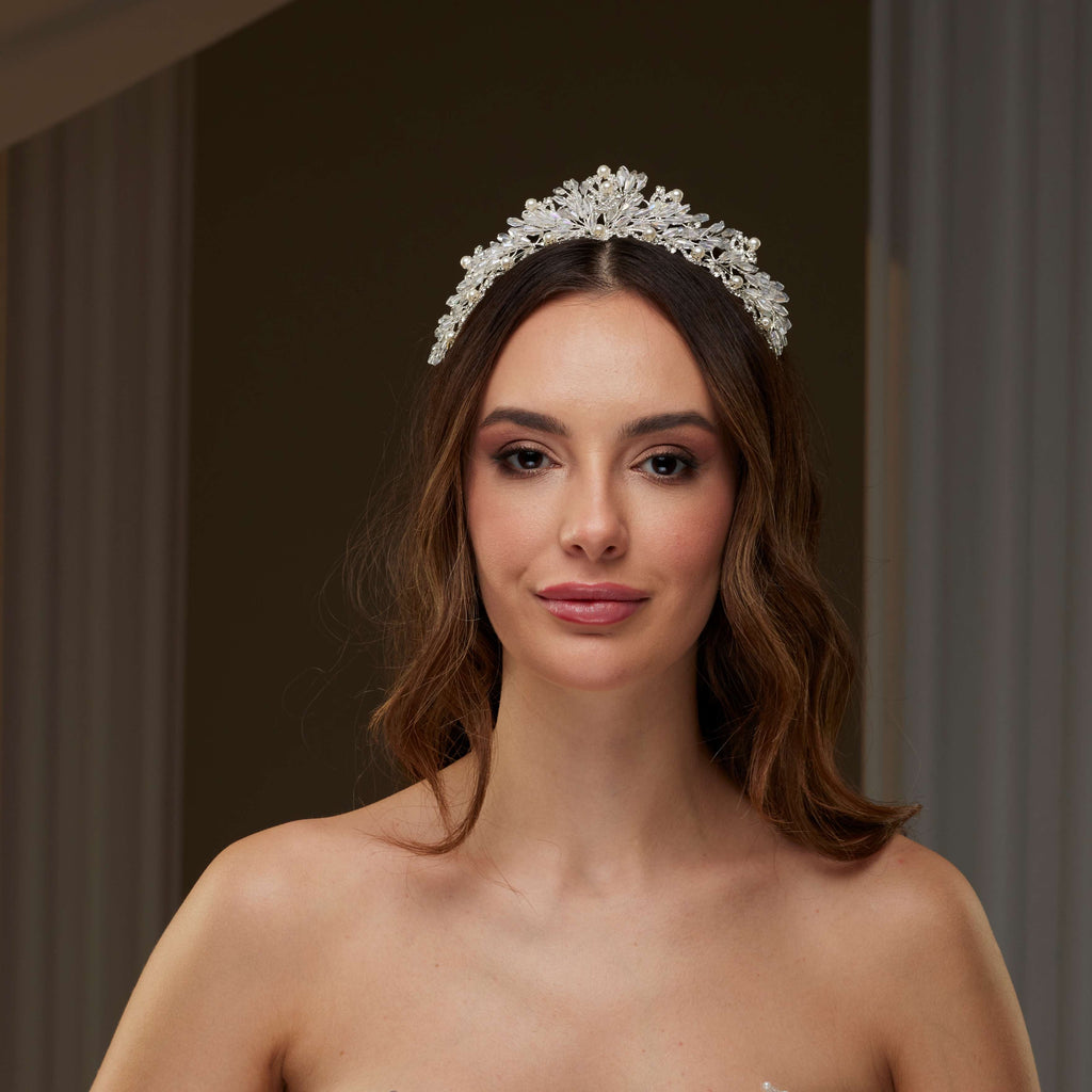 Pearl and Crystal Bridal Tiara – Bridal Port