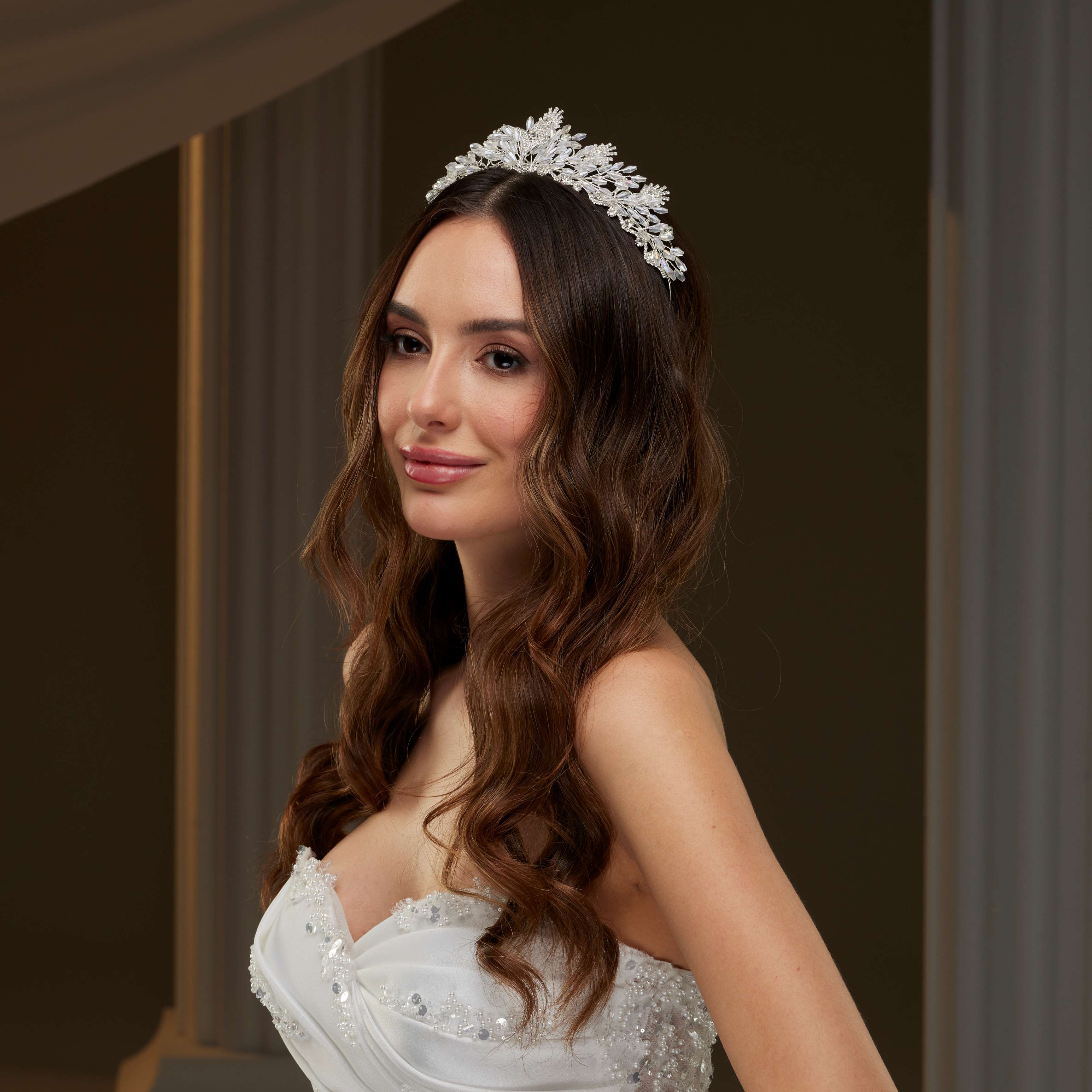 Crystal Bridal Tiara – Bridal Port, view 2