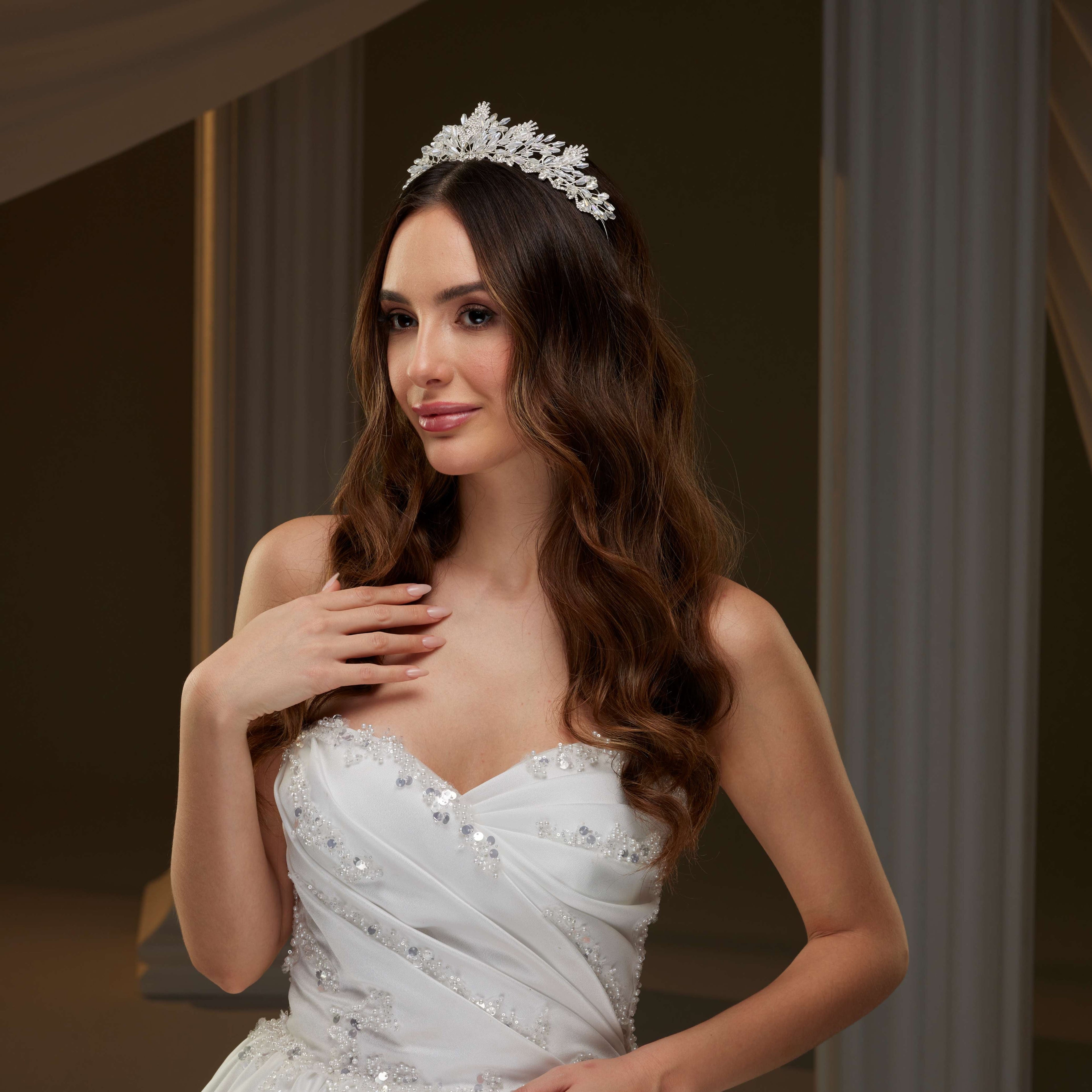Crystal Bridal Tiara – Bridal Port, view 4