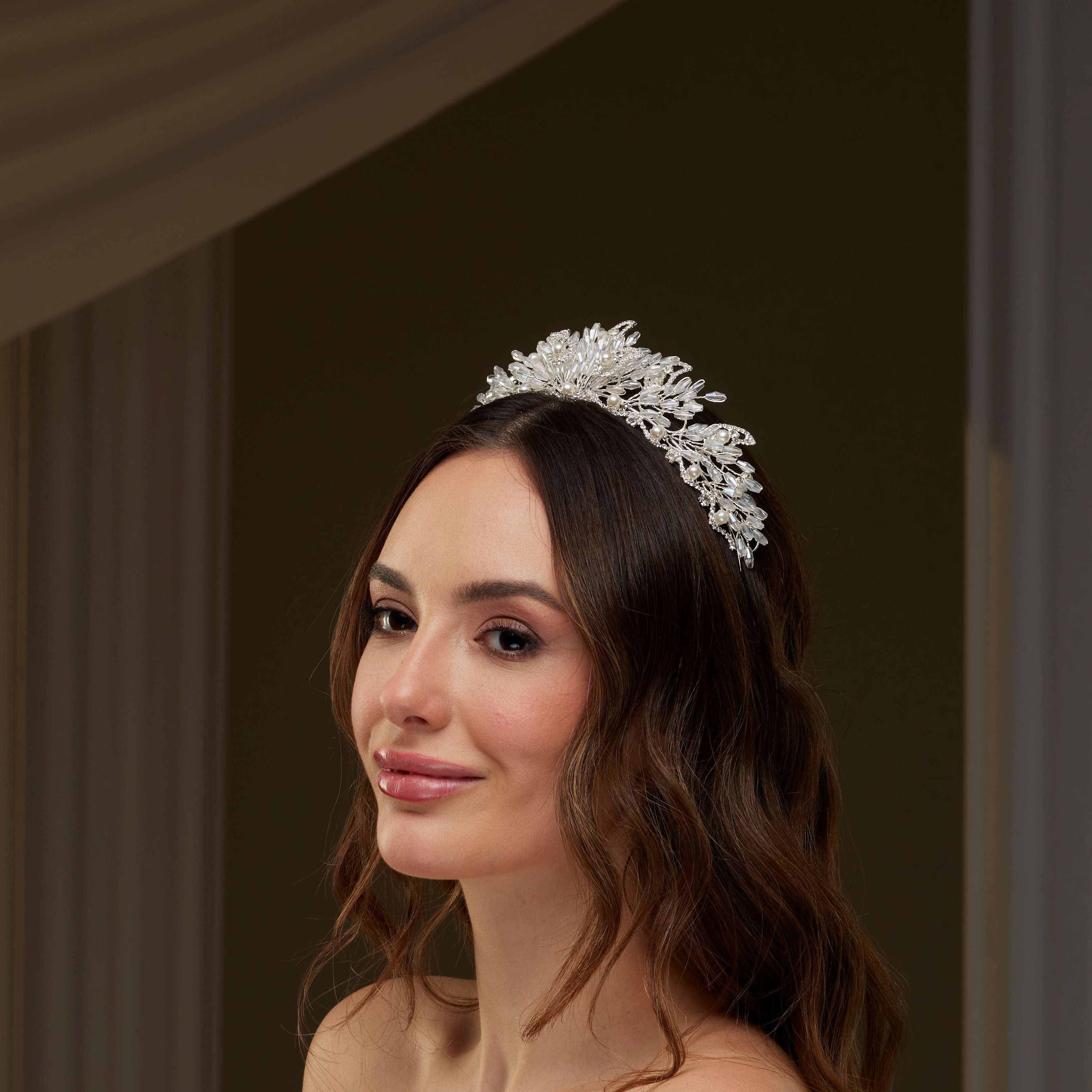 Pearl & Crystal Bridal Tiara – Bridal Port, view 4