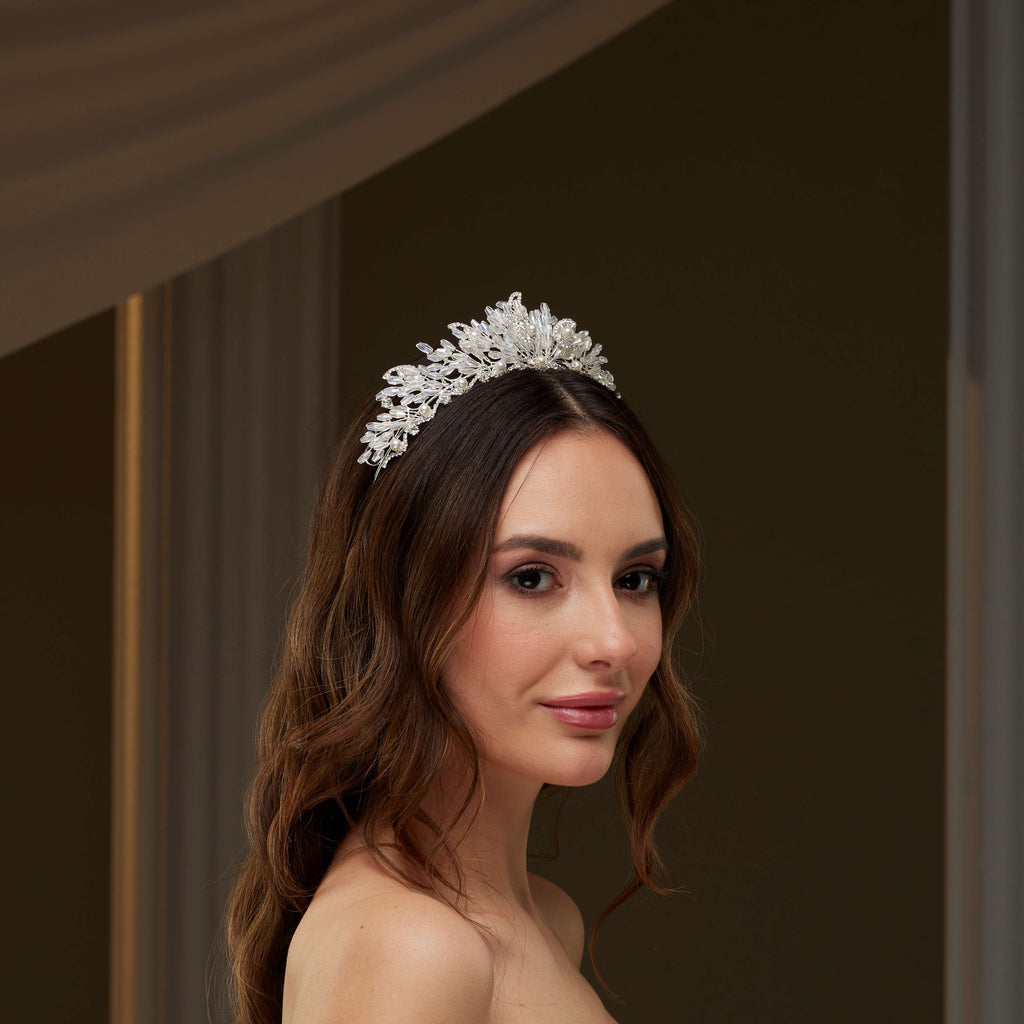 Pearl & Crystal Bridal Tiara – Bridal Port, view 6