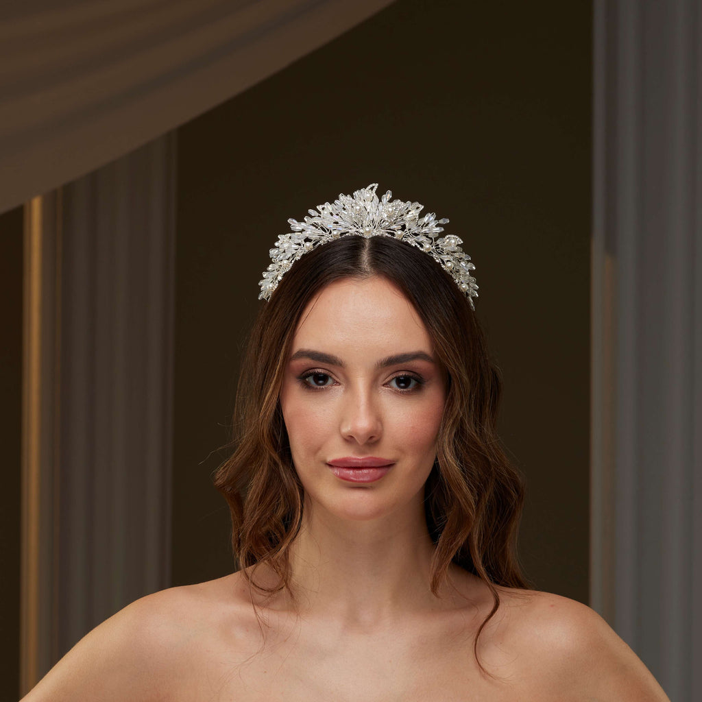 Pearl & Crystal Bridal Tiara – Bridal Port, view 8