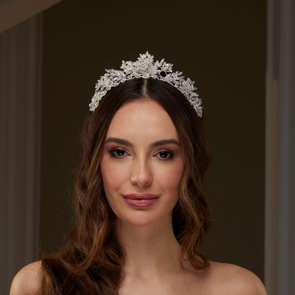 Elegant Crystal Wedding Tiara – Bridal Port, view 2
