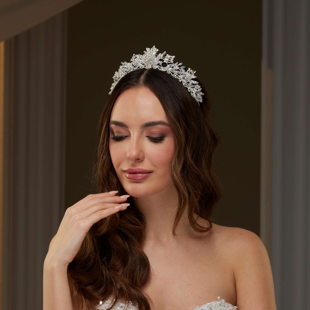 Elegant Crystal Wedding Tiara – Bridal Port, view 3