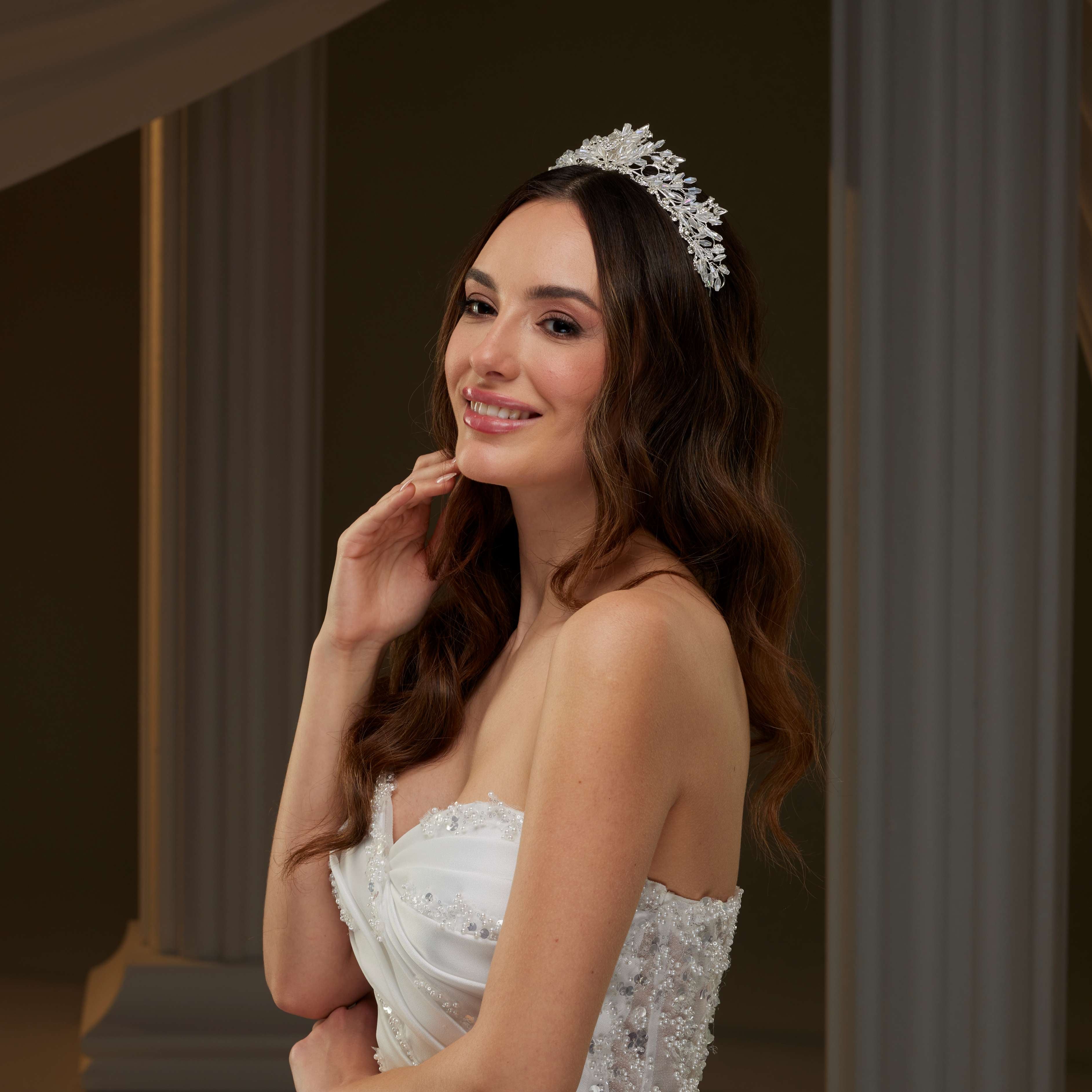 Elegant Crystal Wedding Tiara – Bridal Port, view 4