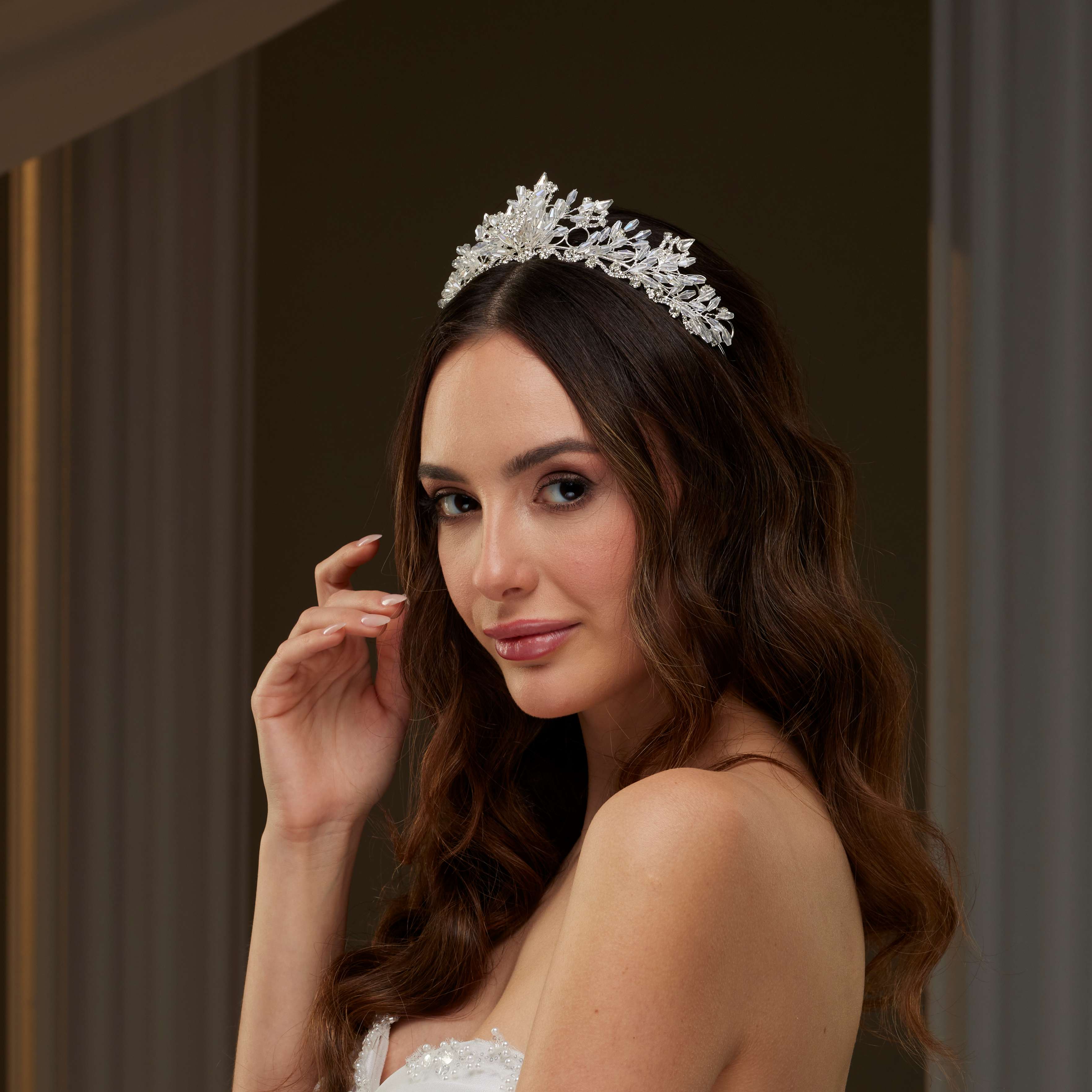 Elegant Crystal Wedding Tiara – Bridal Port, view 5