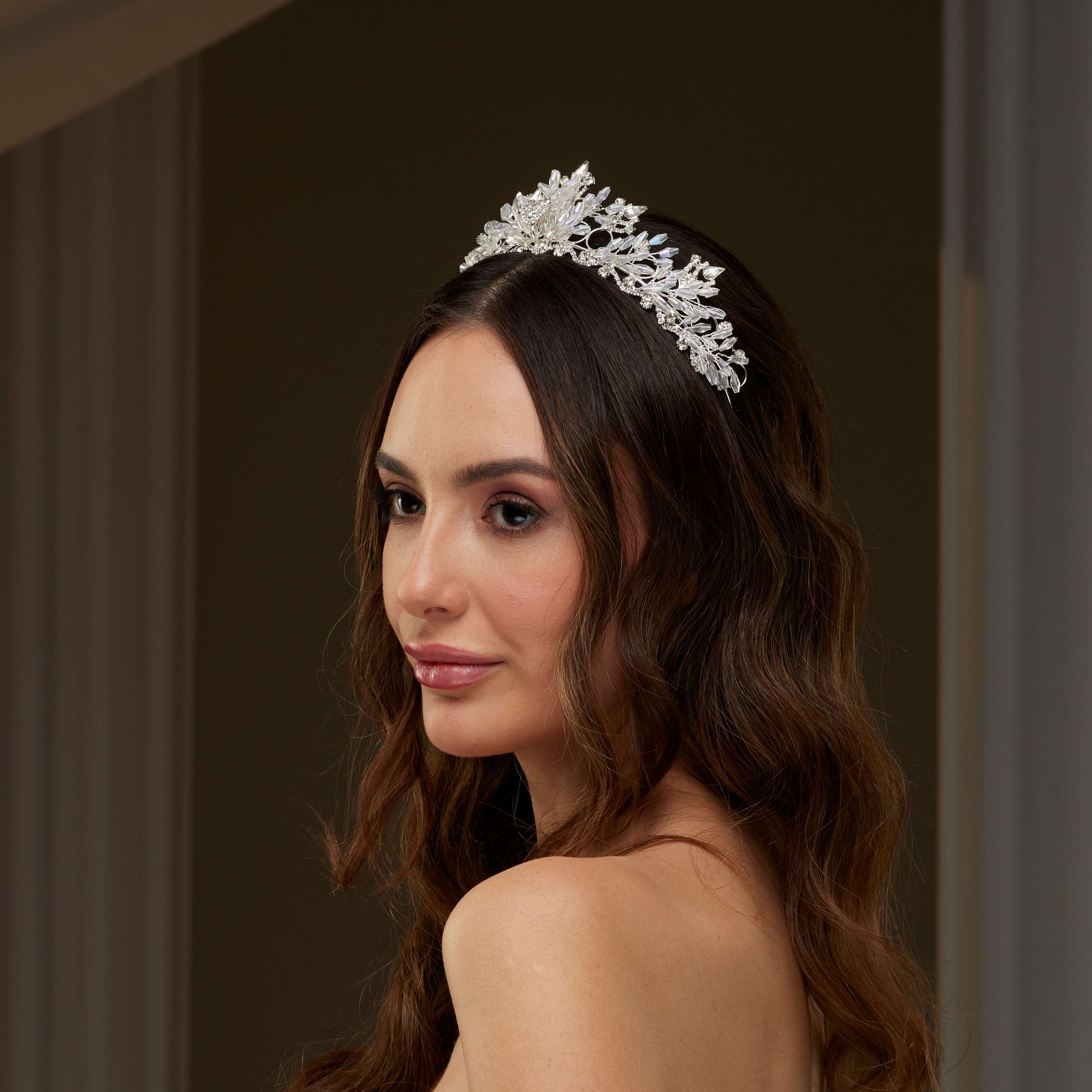 Elegant Crystal Wedding Tiara – Bridal Port, view 6