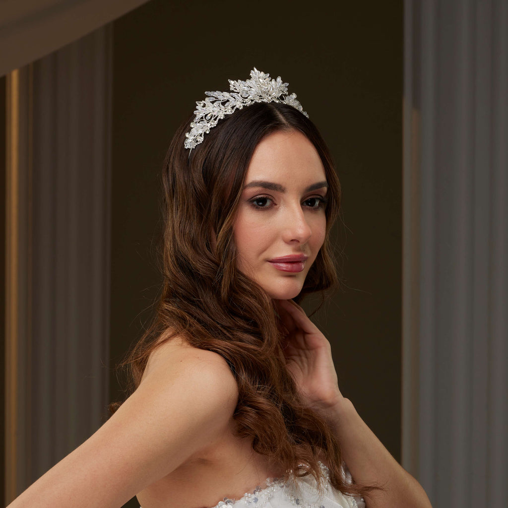 Elegant Crystal Wedding Tiara – Bridal Port, view 7