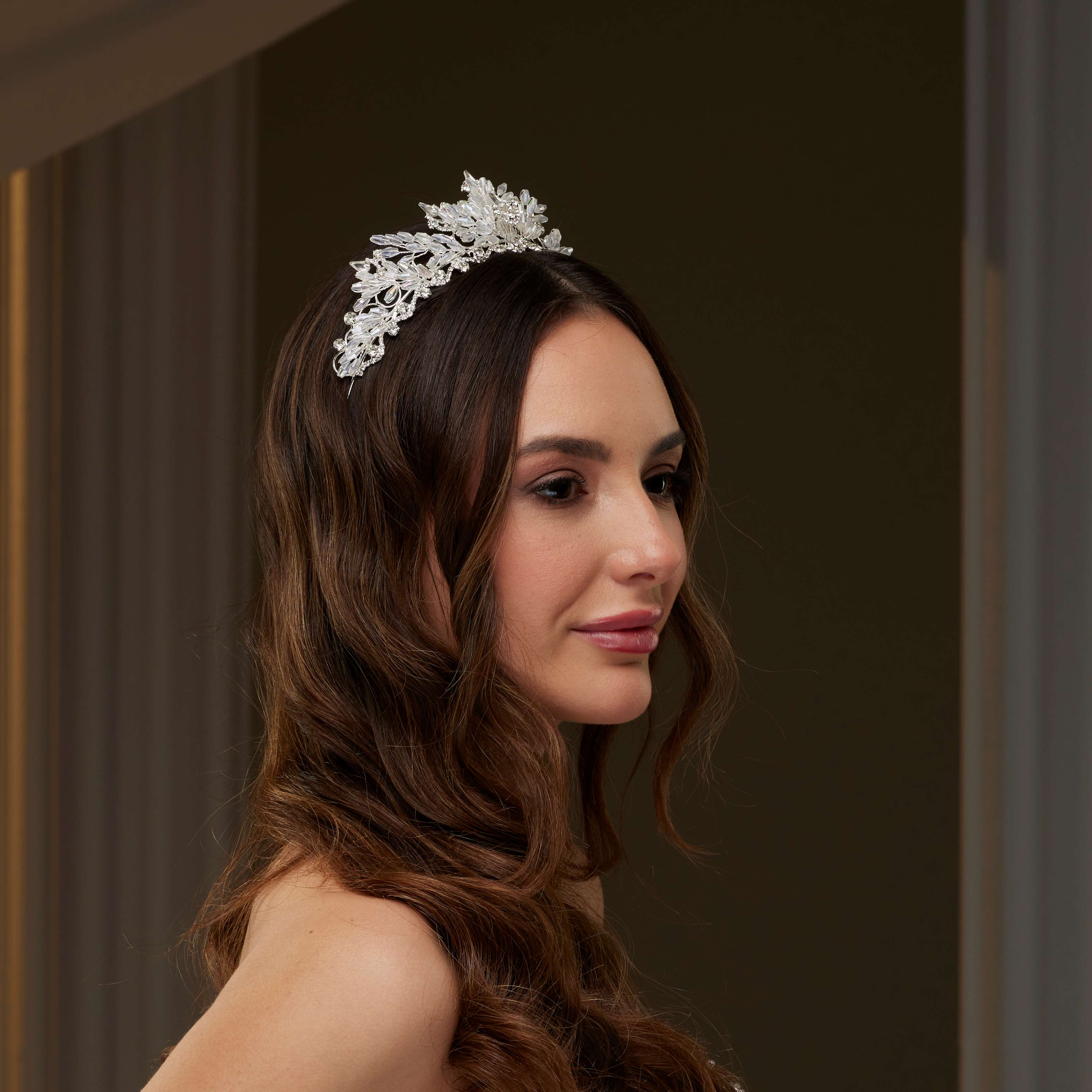 Elegant Crystal Wedding Tiara – Bridal Port, view 8