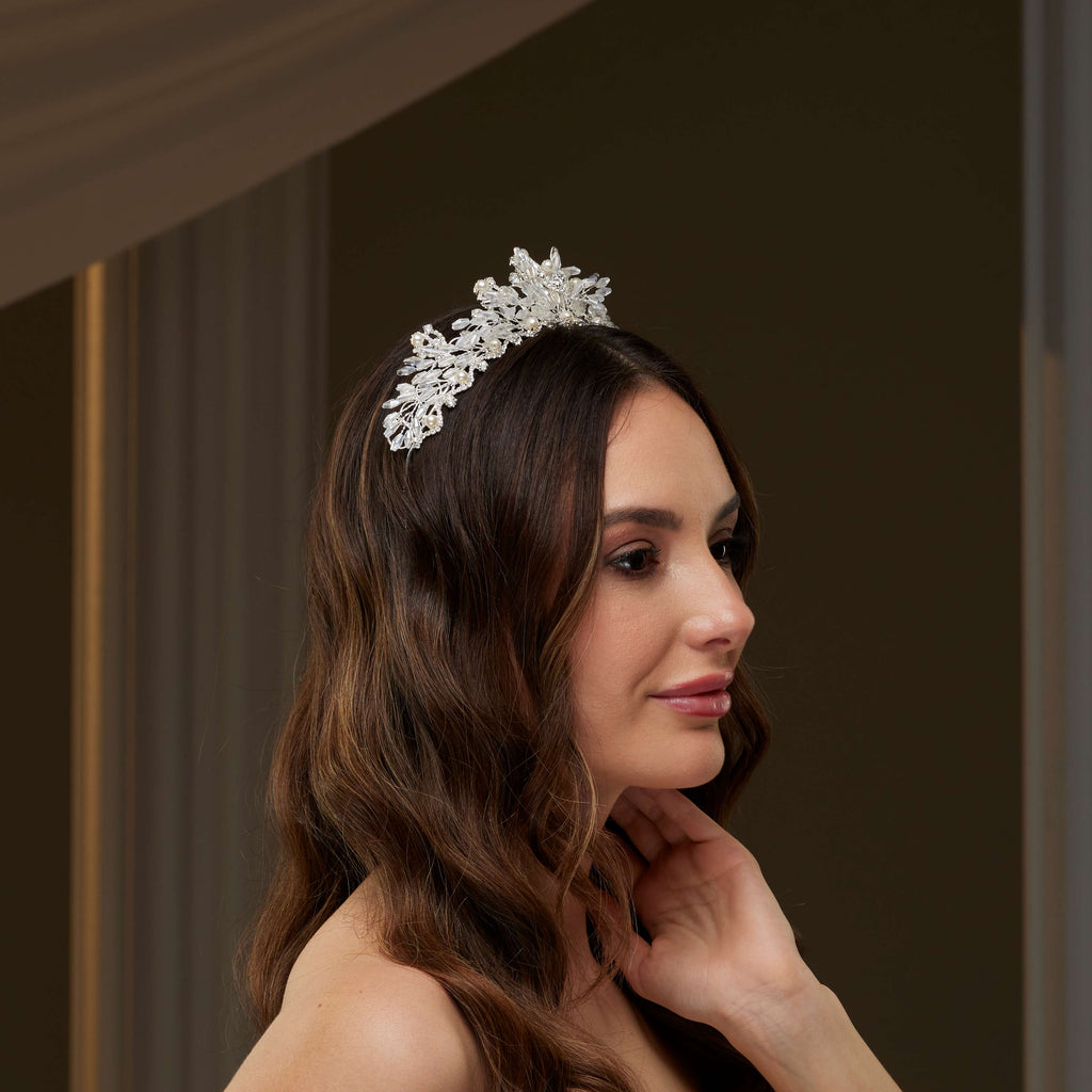 Crystal & Pearl Wedding Tiara – Bridal Port