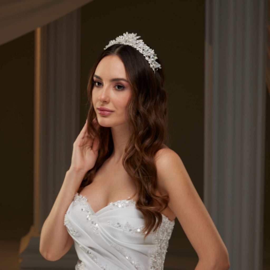 Elegant Crystal Tiara – Bridal Port, view 4
