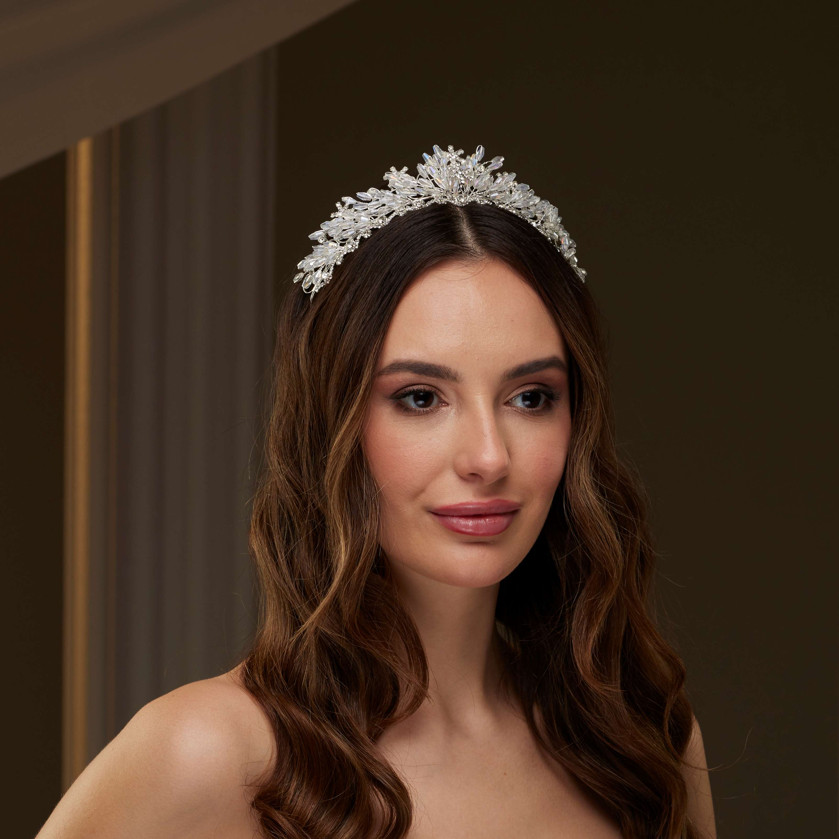 Elegant Crystal Tiara – Bridal Port, view 7