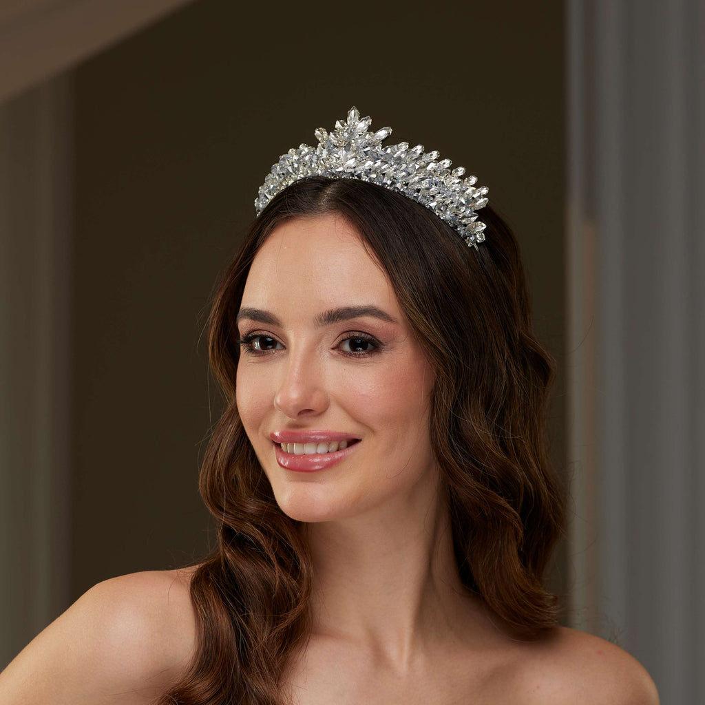 Crystal & Rhinestone Tiara – Bridal Port, view 5