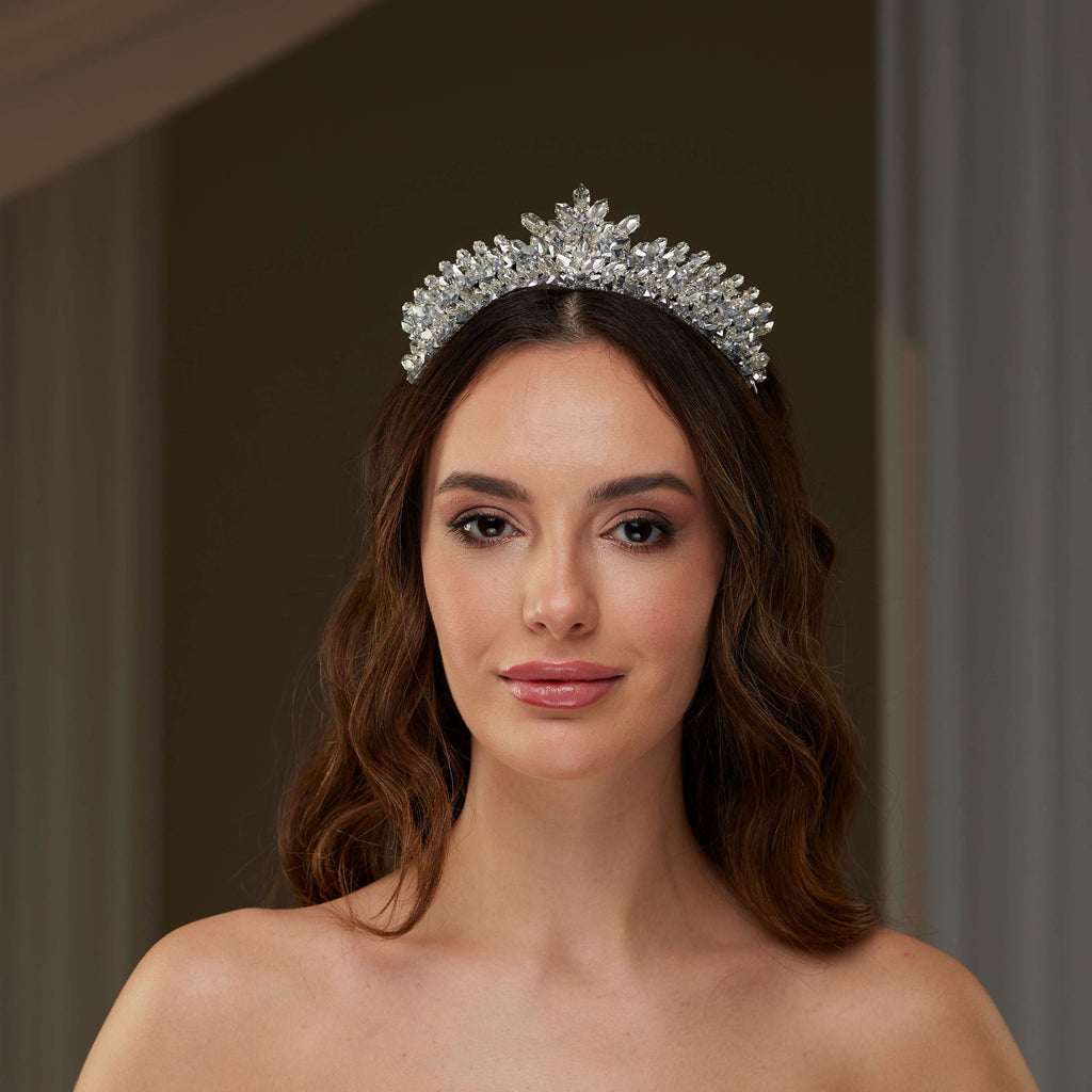 Crystal & Rhinestone Tiara – Bridal Port, view 8