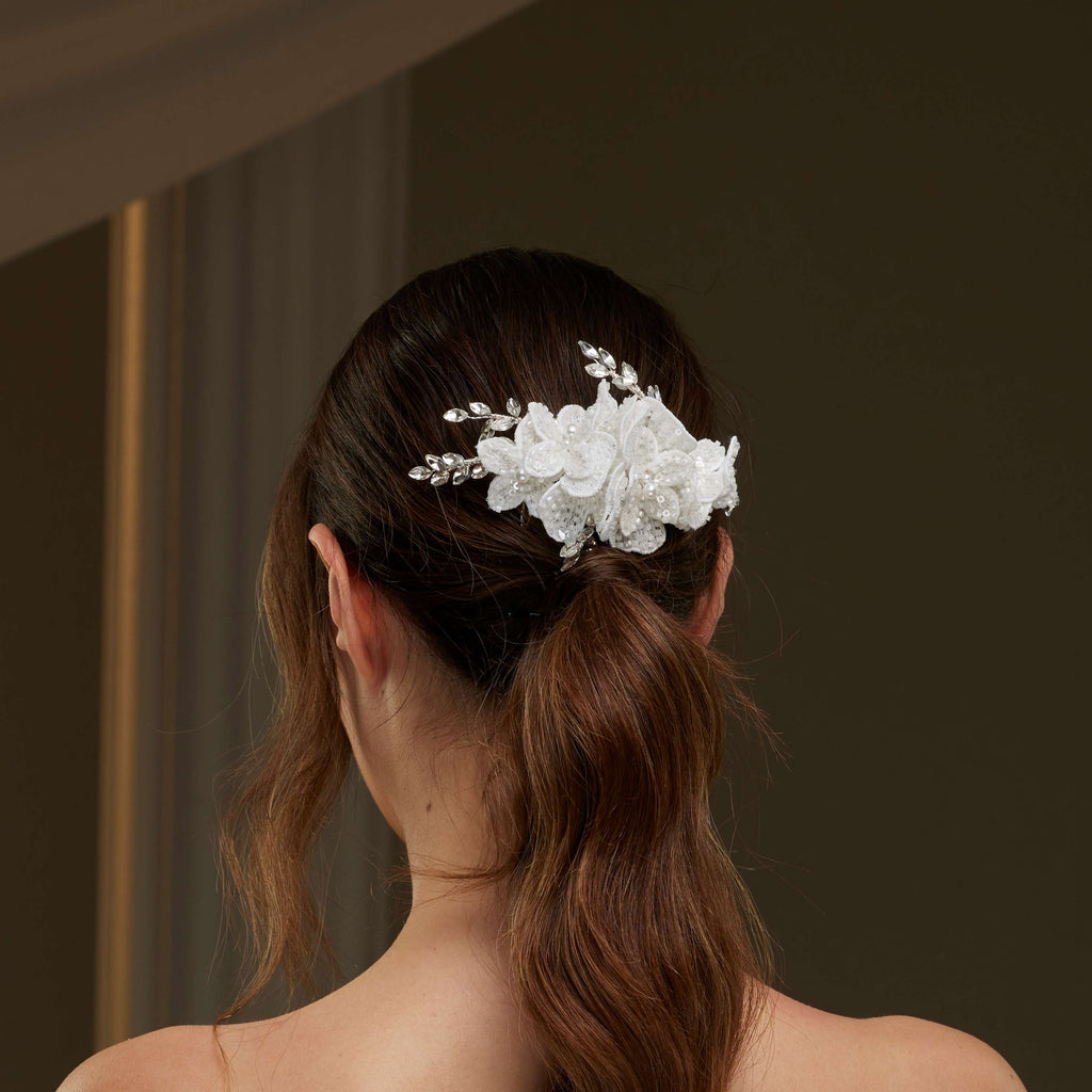 Rhinestone and Pearl Hair Comb – Bridal Port, view 3