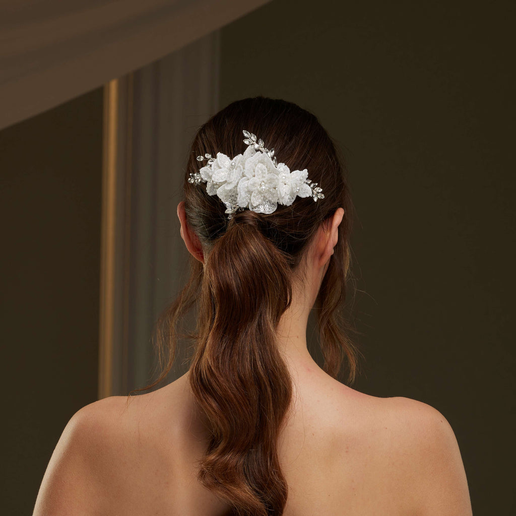 Rhinestone and Pearl Hair Comb – Bridal Port, view 5