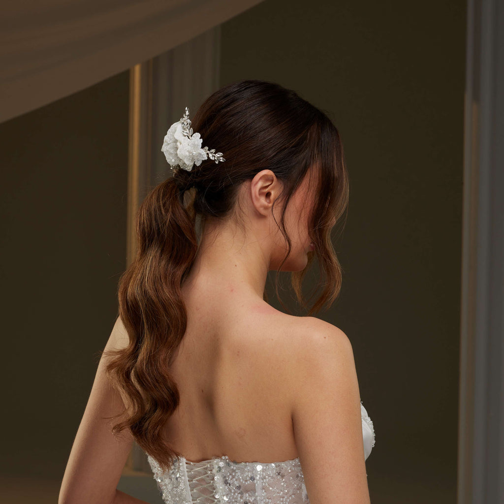 Rhinestone and Pearl Hair Comb – Bridal Port, view 7