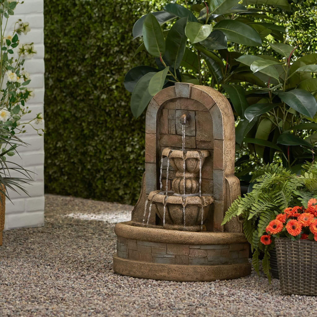 Alora 29-Inch Tall Outdoor Weather-Resistant Faux Stone Floor Fountain (SAK63421) – SAKSBY WHOLESALE, view 3