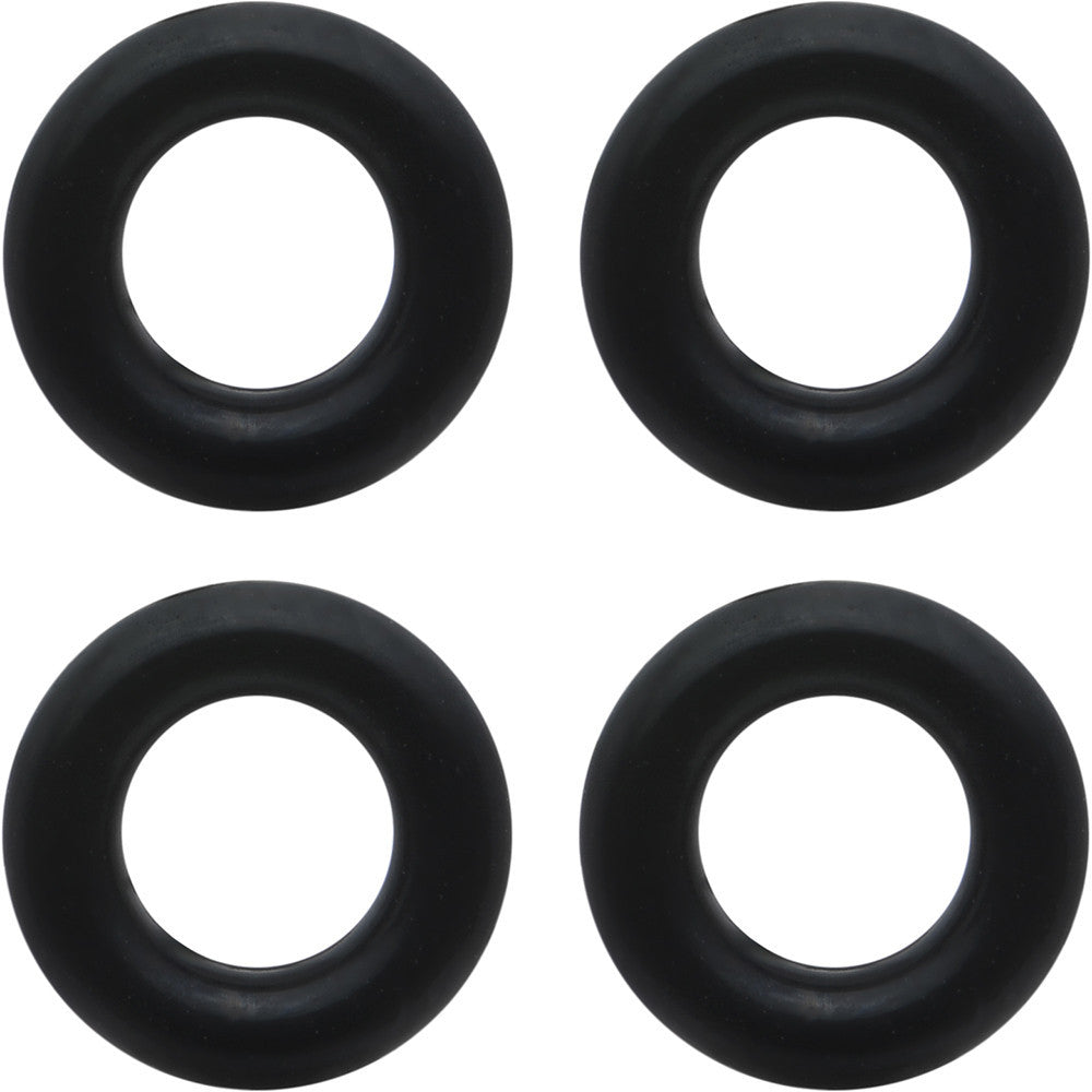 BodyCandy 6G Black Rubber O-Ring 4-Pack — main product shot