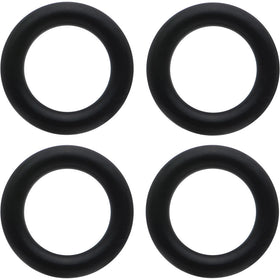 0G Black Rubber O-Ring 4-Pack