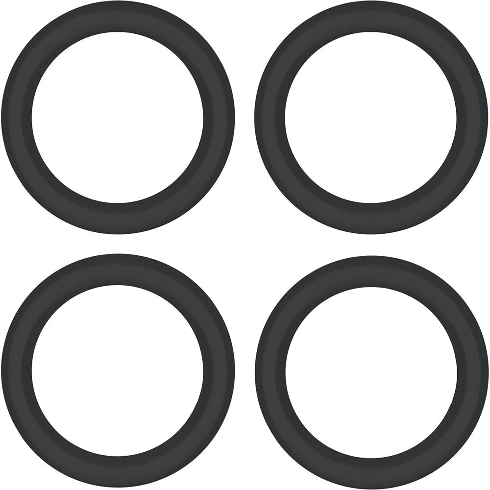 BodyCandy 1/2 Black Rubber O-Ring 4-Pack — main product shot