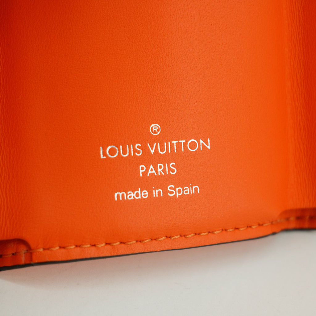 Bolt Boutique Louis Vuitton Orange Taigarama Discovery Compact Mini Wallet #2952 — back view