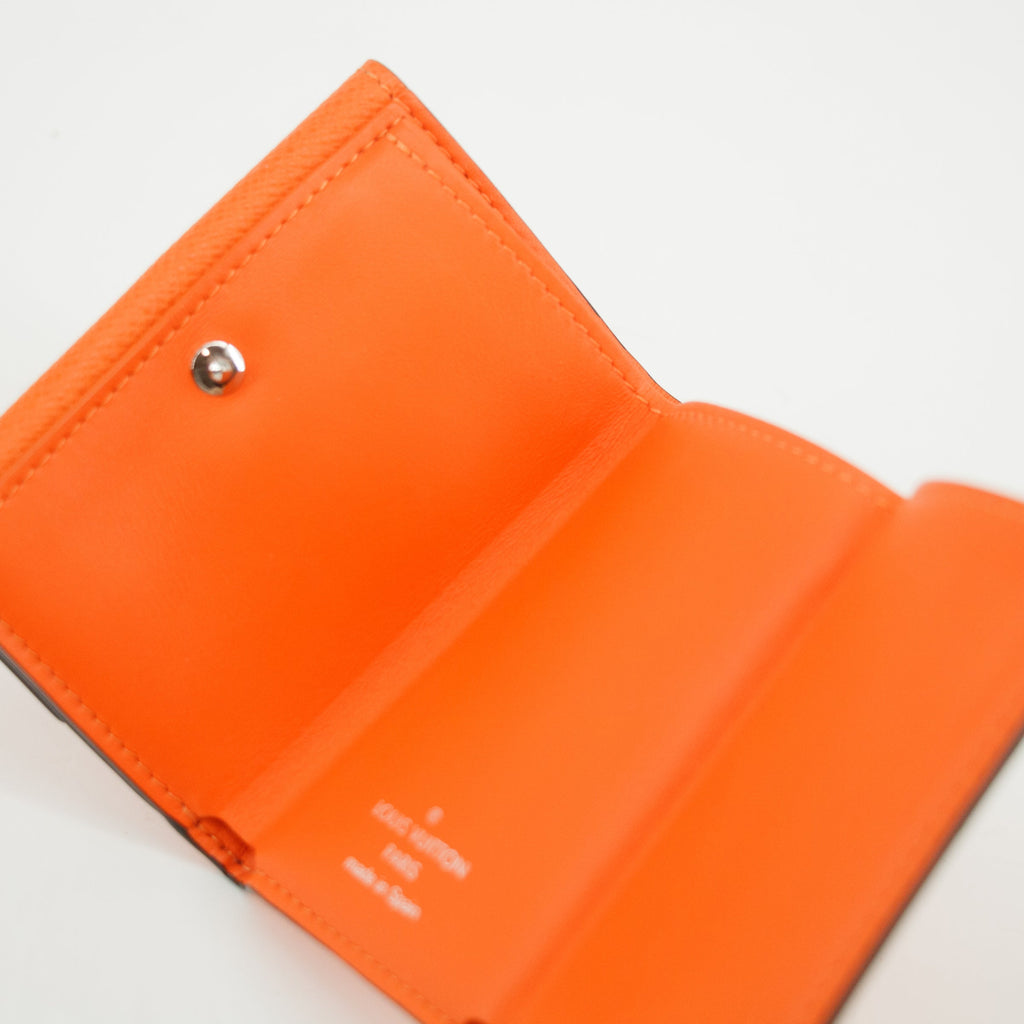 Bolt Boutique Louis Vuitton Orange Taigarama Discovery Compact Mini Wallet #2952 — alternative angle