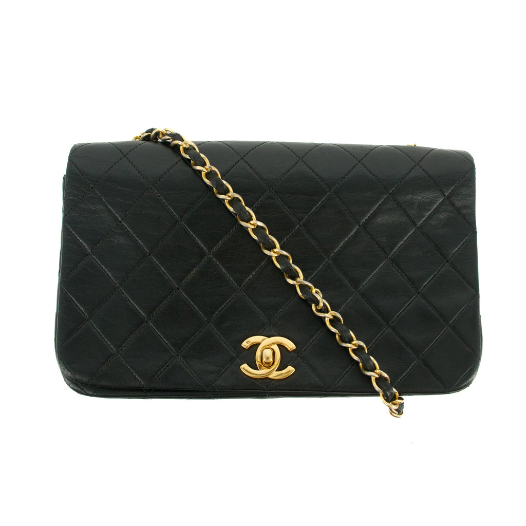 Bolt Boutique Chanel Matelasse Lambskin Black Single Flap Shoulder Bag #2958 — main product shot