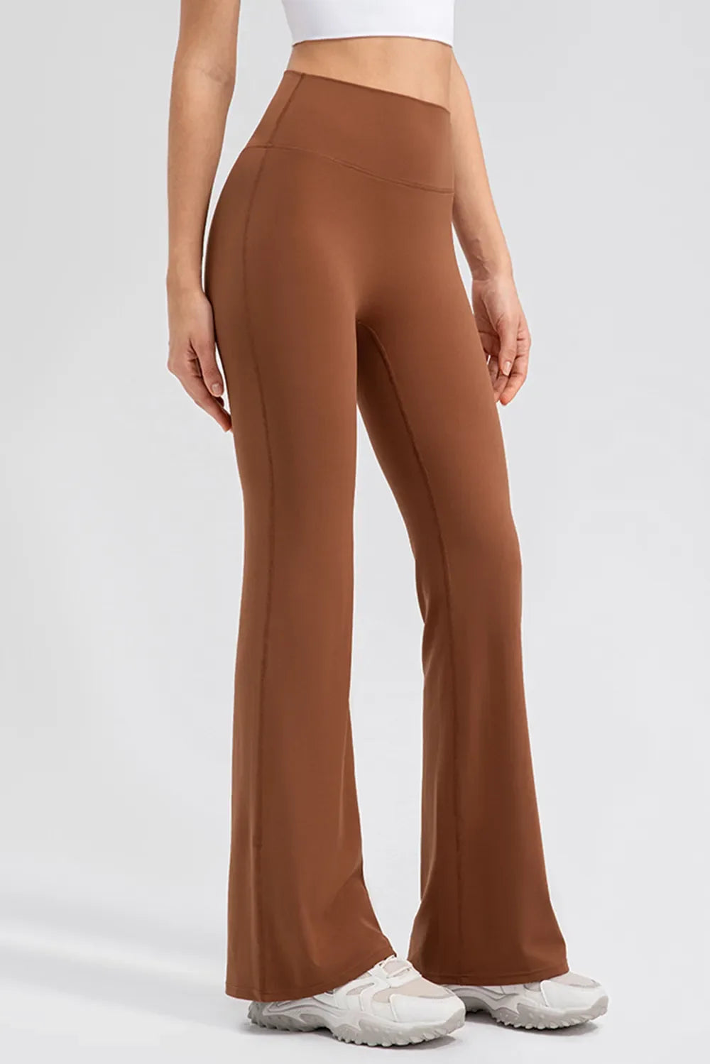 Wide Waistband High Waist Bootcut Active Leggings