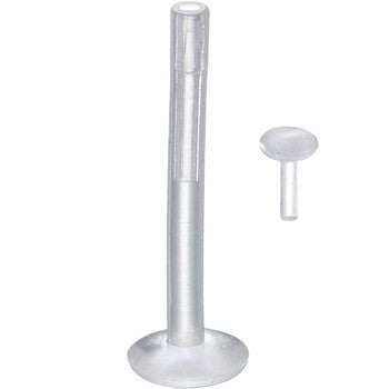 BodyCandy 14G 5/8 3mm Bioplast Push-In Top Retainer — detail close-up