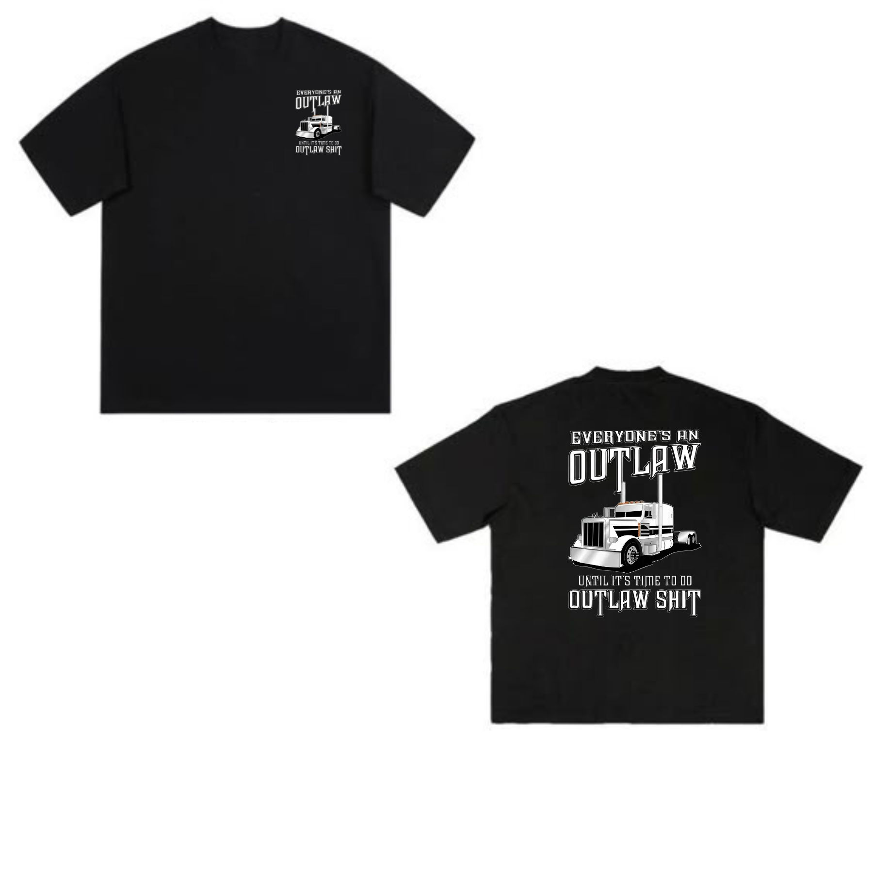 Pasimax Outlaw Semi Truck T-Shirt — lifestyle context