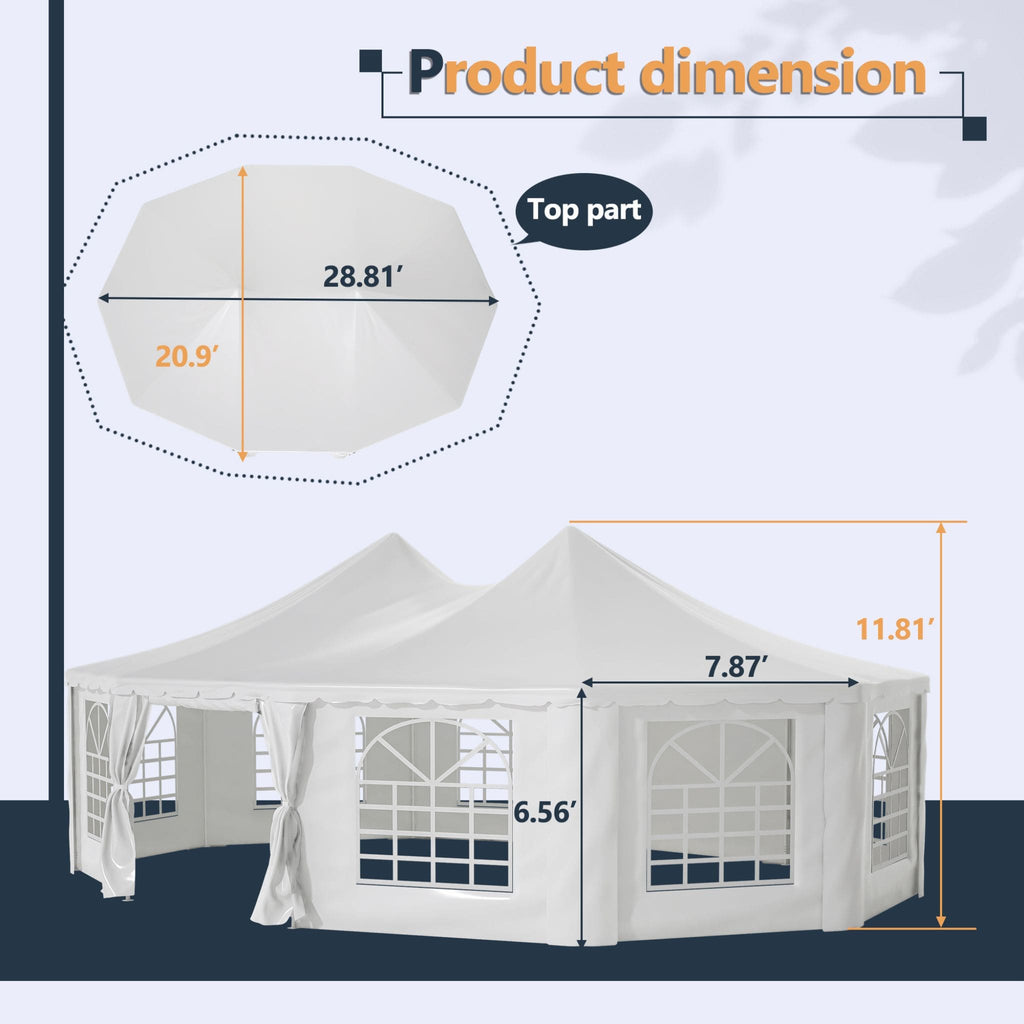 [29X21FT] Extra-Large Heavy-Duty Outdoor Waterproof Party, Wedding Tent With Steel Frame (SAK53821) – SAKSBY WHOLESALE, view 