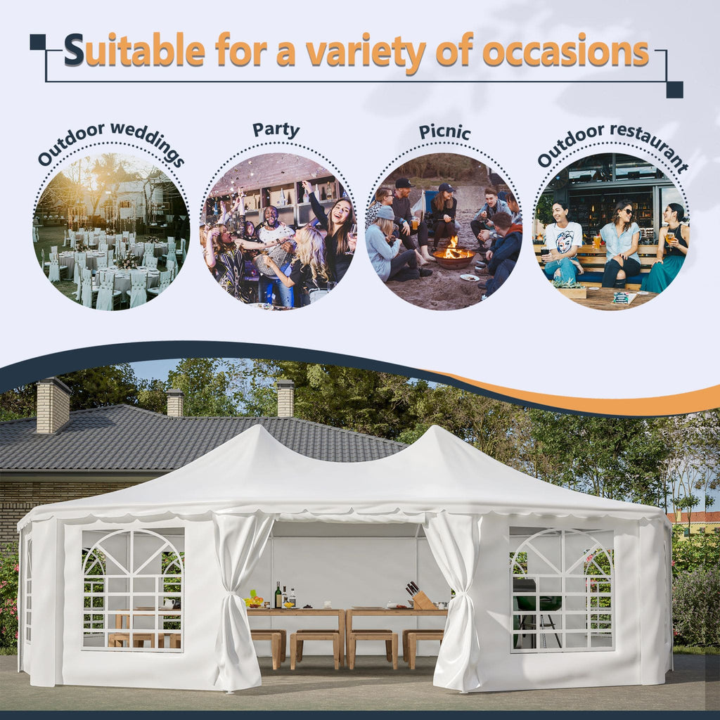 [29X21FT] Extra-Large Heavy-Duty Outdoor Waterproof Party, Wedding Tent With Steel Frame (SAK53821) – SAKSBY WHOLESALE, view 