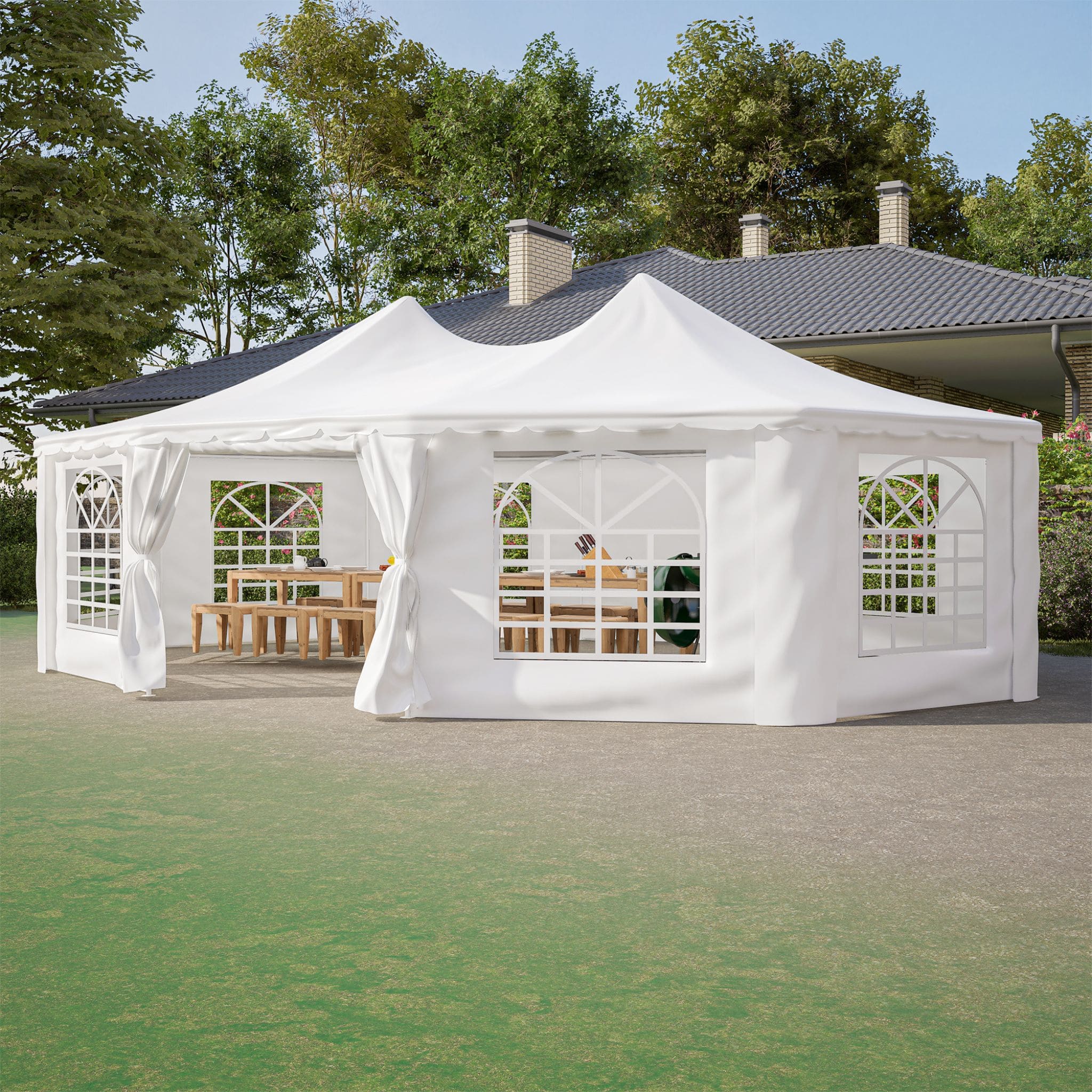 [29X21FT] Extra-Large Heavy-Duty Outdoor Waterproof Party, Wedding Tent With Steel Frame (SAK53821) – SAKSBY WHOLESALE, view 