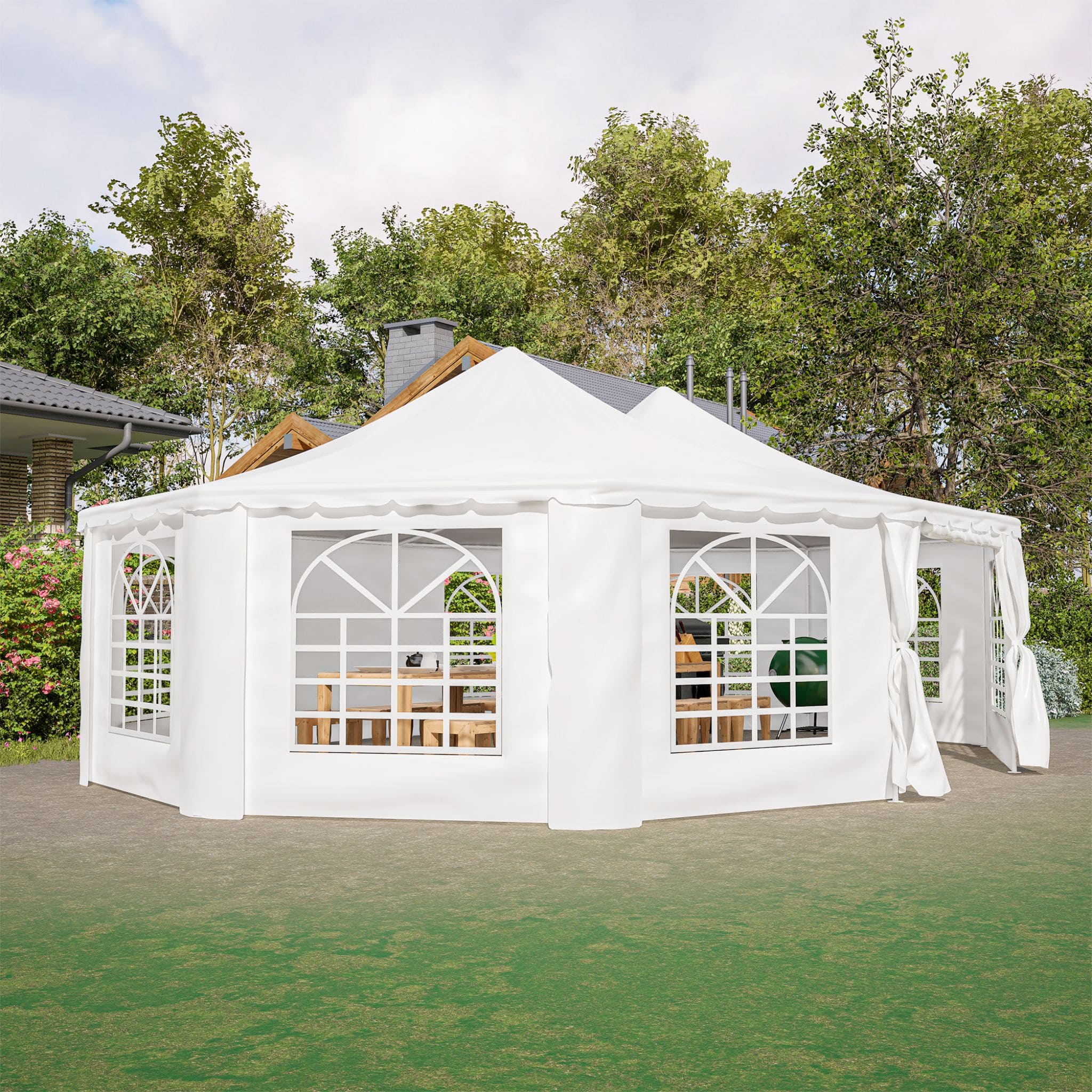 [29X21FT] Extra-Large Heavy-Duty Outdoor Waterproof Party, Wedding Tent With Steel Frame (SAK53821) – SAKSBY WHOLESALE, view 
