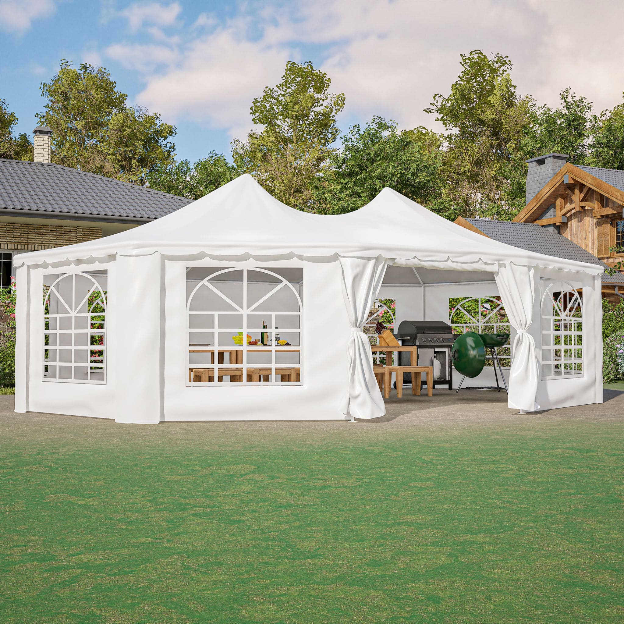 [29X21FT] Extra-Large Heavy-Duty Outdoor Waterproof Party, Wedding Tent With Steel Frame (SAK53821) – SAKSBY WHOLESALE, view 