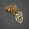 Princess Awesome & Boy Wonder Anatomical Heart Necklace — main product shot
