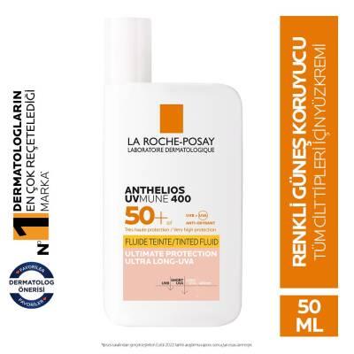 La Roche Posay Anthelios UVmune Fluid Tinted Sunscreen SPF50+ - Hypoallergenic, Non-Comedogenic, Water-Resistant