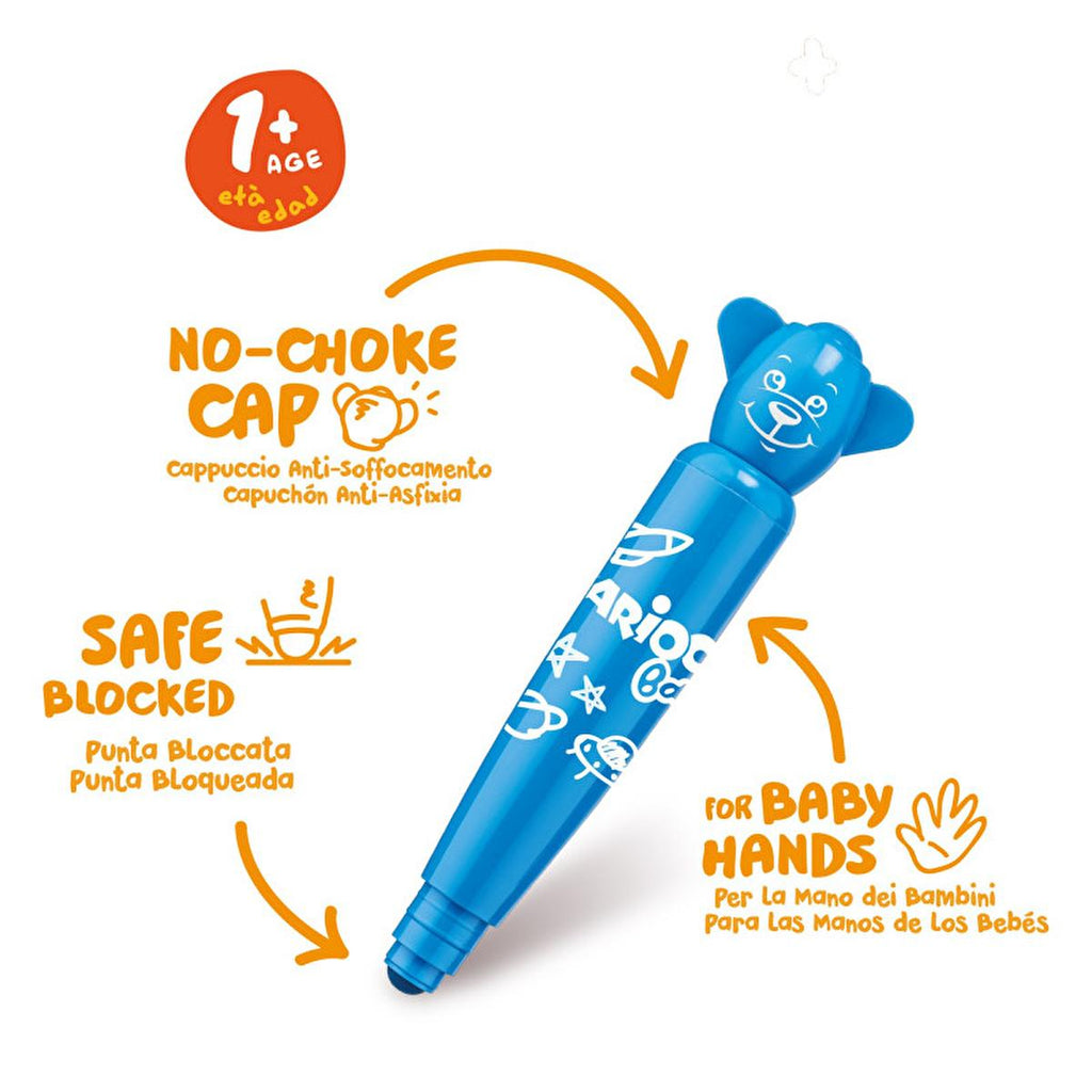 Carioca Washable Marker Pens for Children - Non-Toxic, Ergonomic Design, Super Washable Markers for Kids Aged 1+