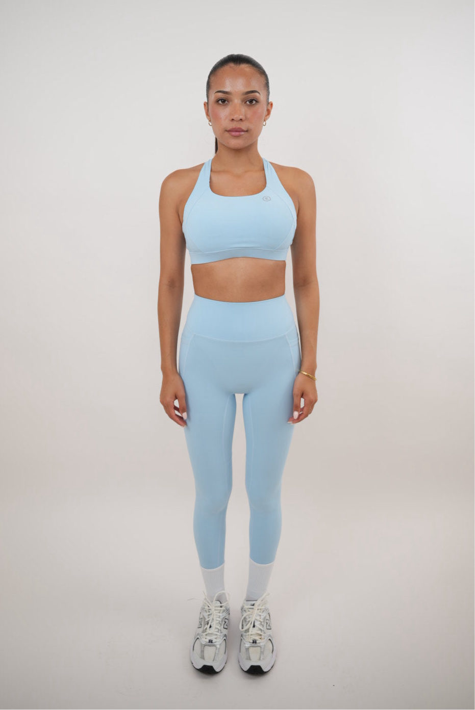 KIMITH BRAND I Am Glowing Sky Blue Quick Dry Butter Legging — lifestyle context