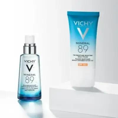 Vichy Daily Moisturizing Cream with SPF50+ - Anti-Aging Face Cream for Sensitive Skin, Hyaluronic Acid & Mineral 89