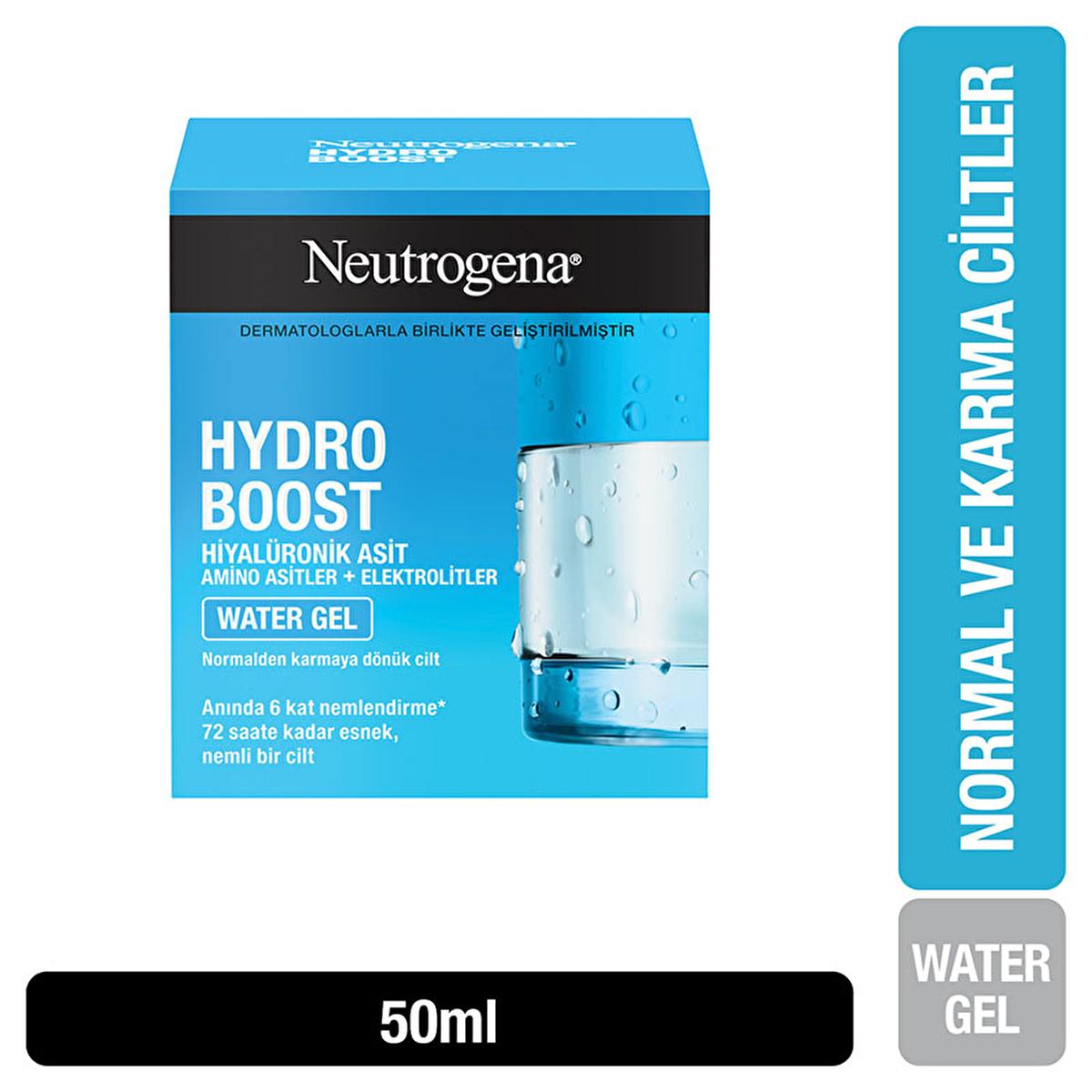 Neutrogena Hydro Boost Water Gel: Intense Hyaluronic Acid Facial Moisturizer for Dry Skin - Oil-Free, Non-Comedogenic, 1.69 fl oz