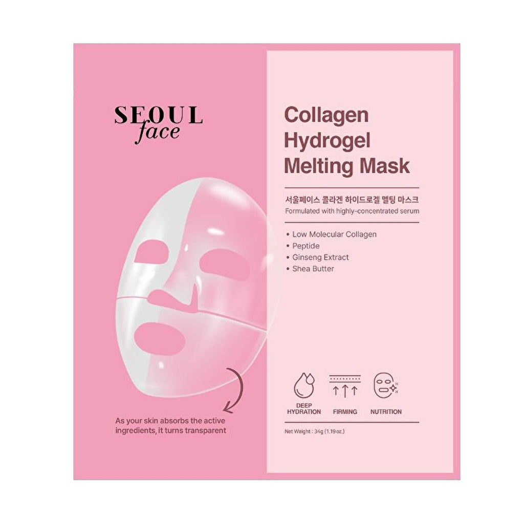 Dermal Korea Hydrogel Face Mask with Collagen - Anti-Aging Skincare, Intensive Hydration, Korean Skincare