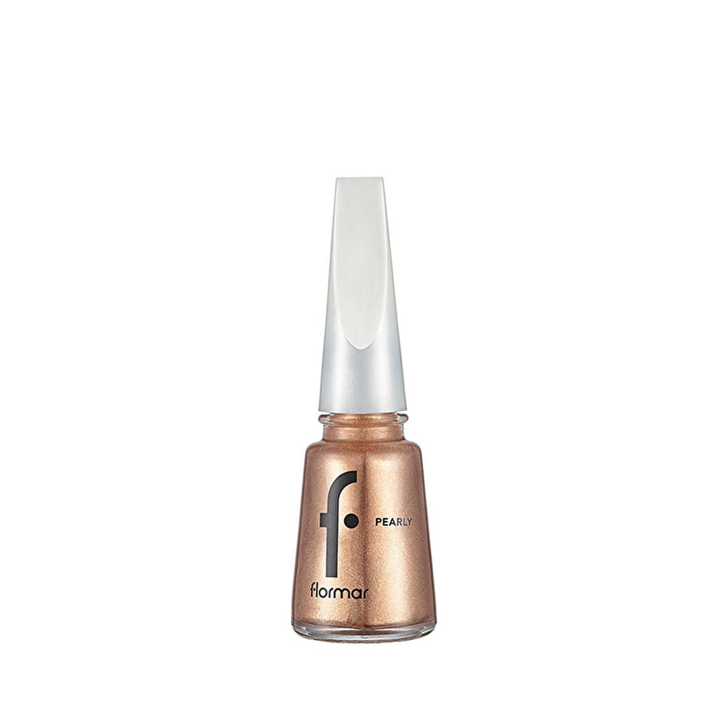 Flormar Pearly Nail Polish PL387 Vintage Gold - Long-Lasting Nail Polish with Pearl Effect