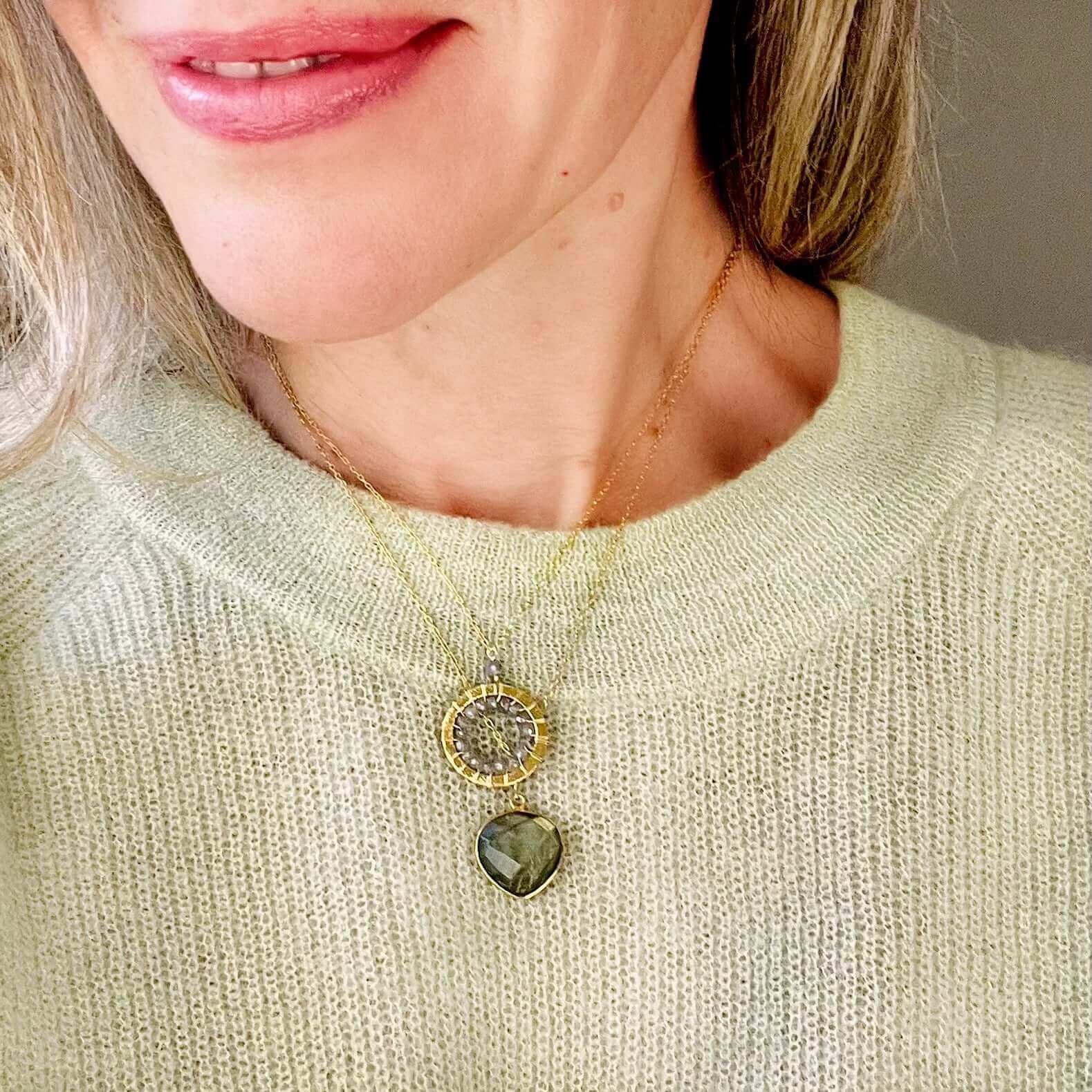 PARKEN JEWELRY Halo Mini Gold Pendants — detail shot 8