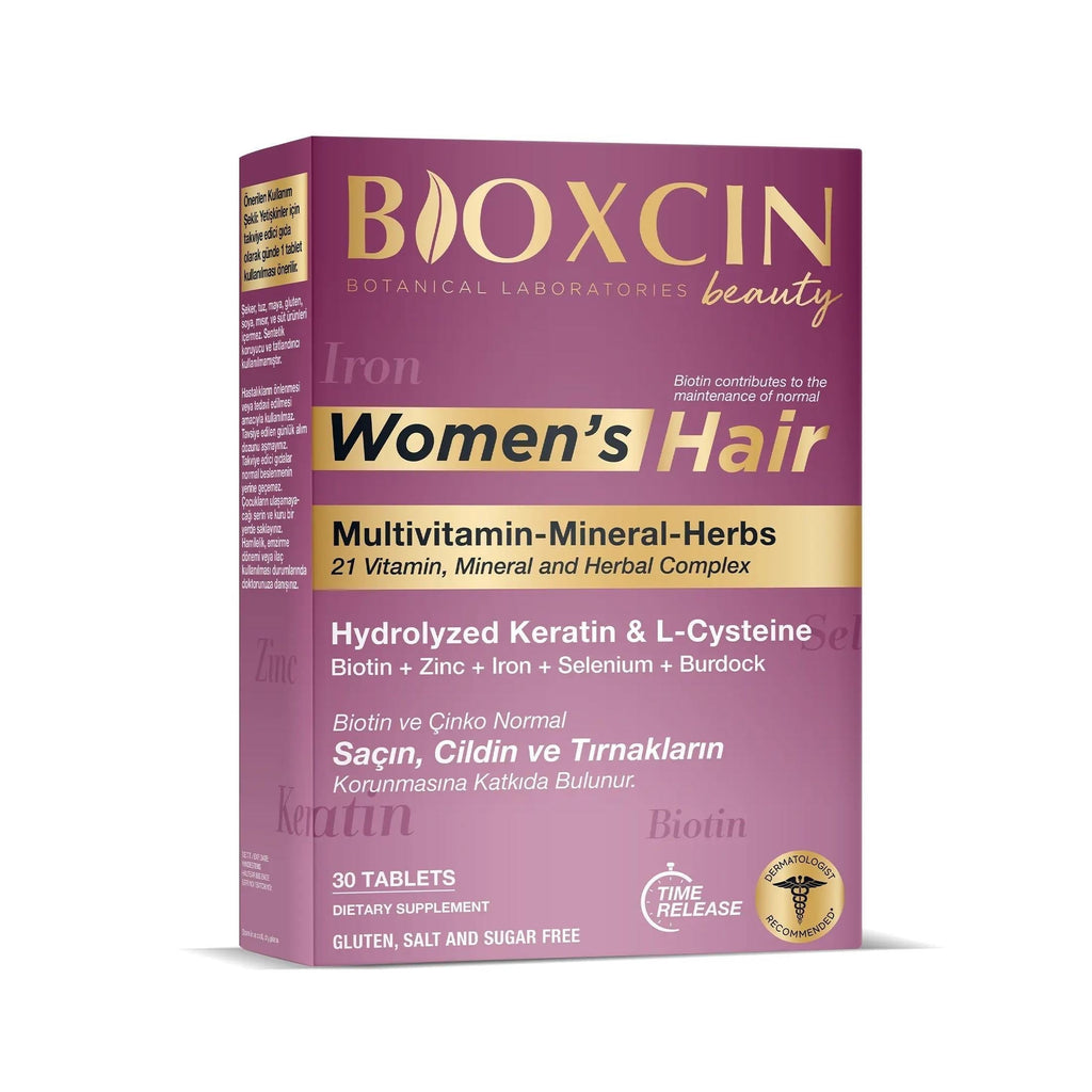 Bioxcin Women's Hair Supplement, 30 Tablets - Supports Hair Growth & Reduces Hair Loss
