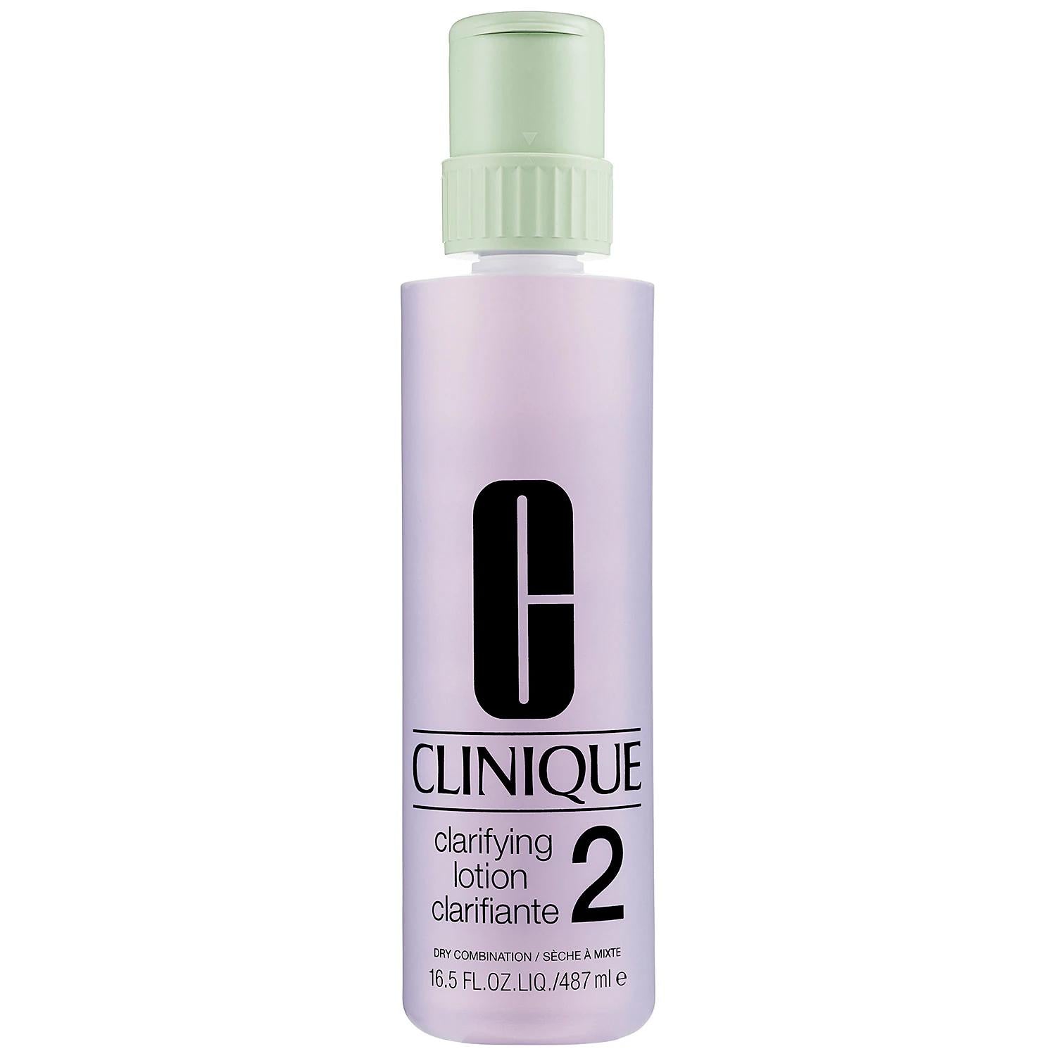 Clinique Clarifying Lotion 2 - Gentle Exfoliating Lotion for Dry or Combination Skin, Oil-Free, Fragrance-Free, Hypoallergenic