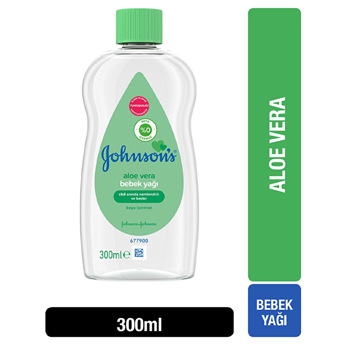 Johnson's Baby Aloe Vera Oil: Gently Moisturizes & Soothes Sensitive Skin, Ideal for Baby Massage - 10.14 fl oz