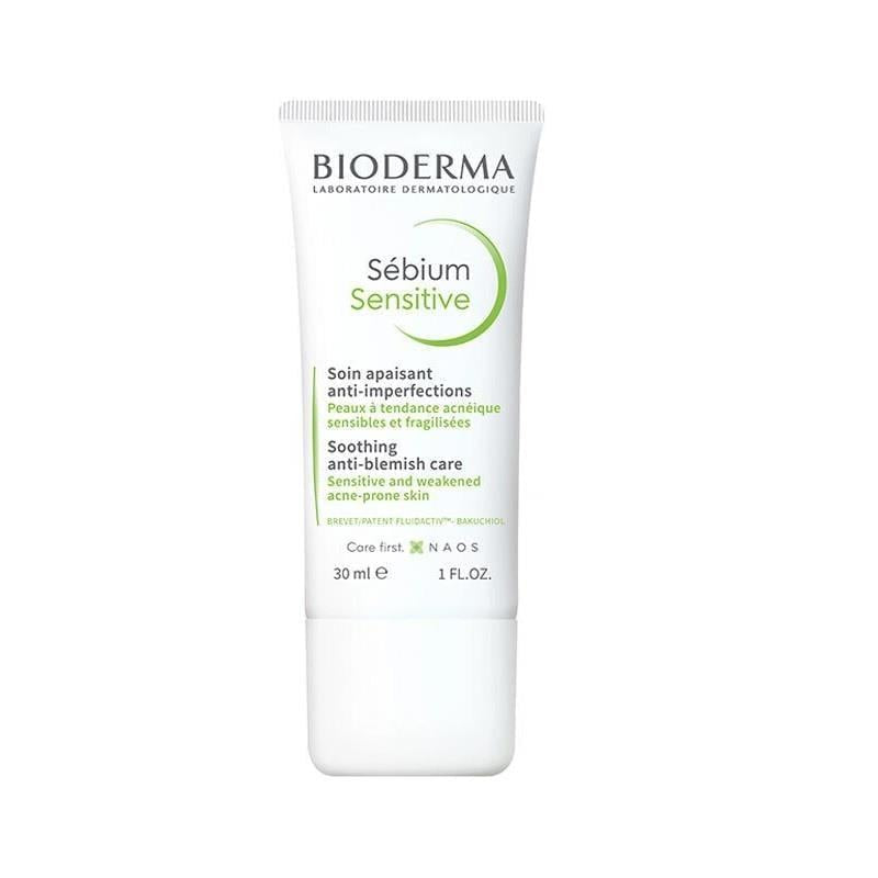 Bioderma Sebium Sensitive 30 Ml - Sensitive Skin Care for Acne-Prone Skin, Hypoallergenic & Fragrance-Free