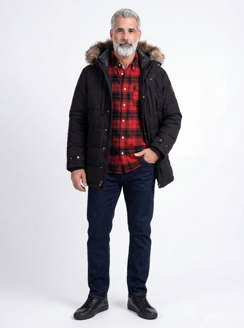 Adirondack Field Sabattis Organic Flannel Shirt — detail and construction
